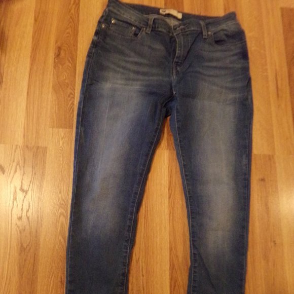 Women's Levi Denim Legging Distressed Jeans 32W 30L - Picture 8 of 11